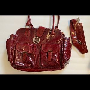 Baby Phat Diaper Bag - patent faux crocodile